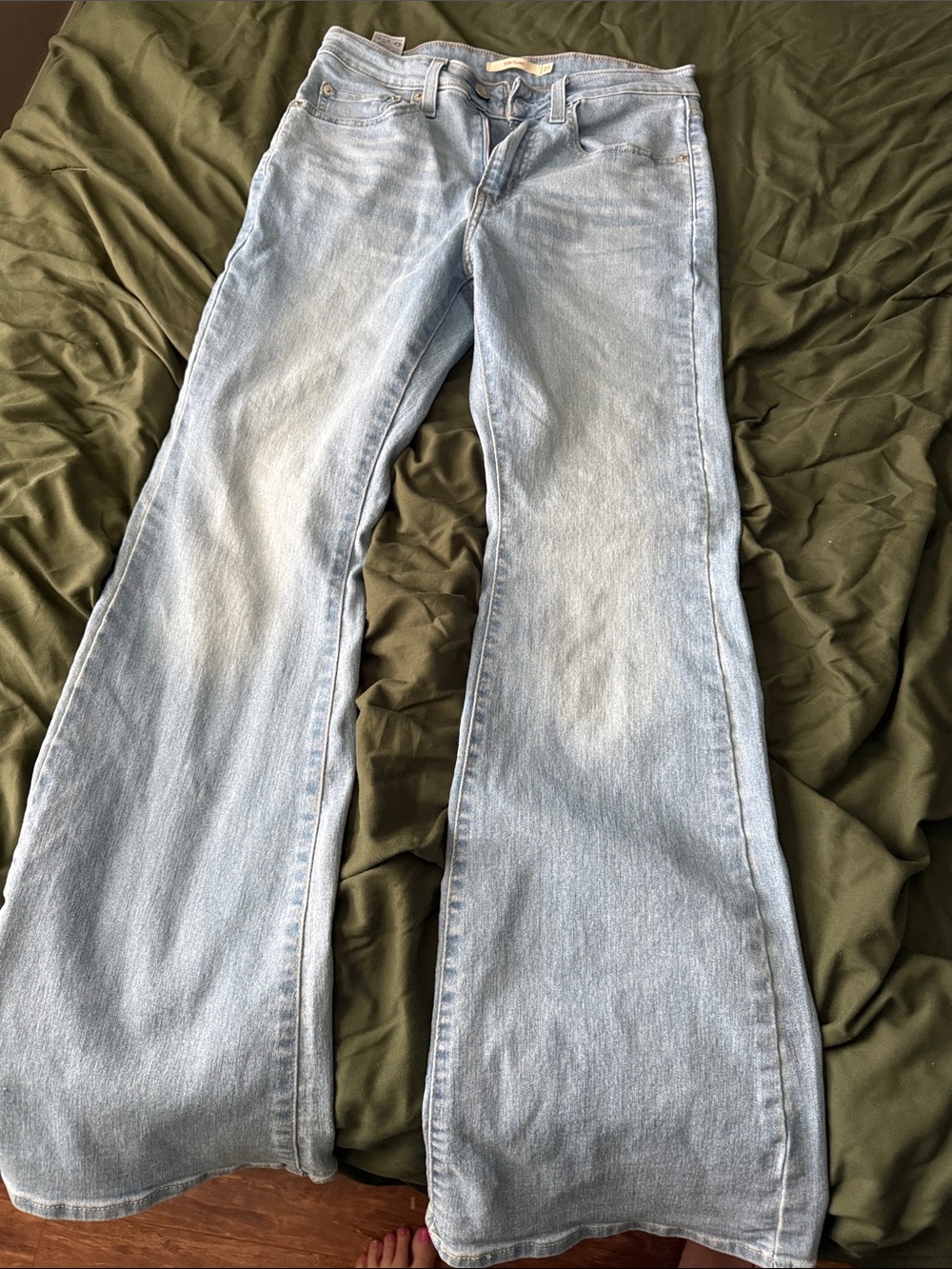 Levi's Light Blue Flare Jeans - Wide Leg Denim
